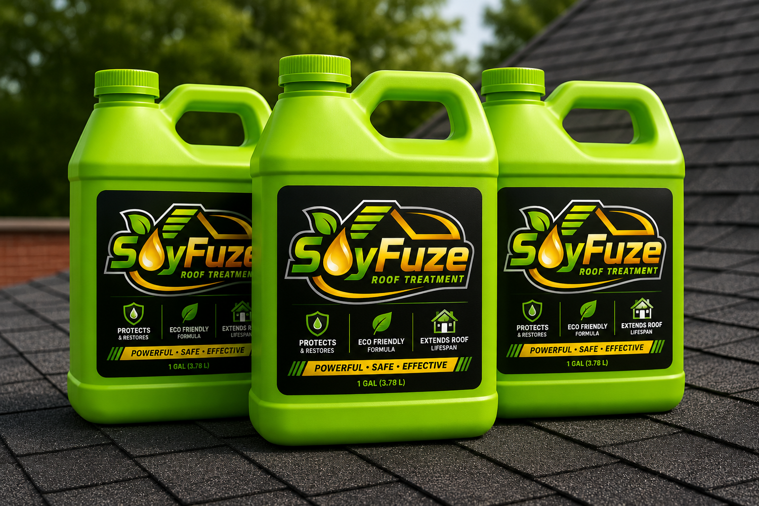 SoyFuze - Soy Oil Roof Rejuvenation Shingle Treatment 3-Pack