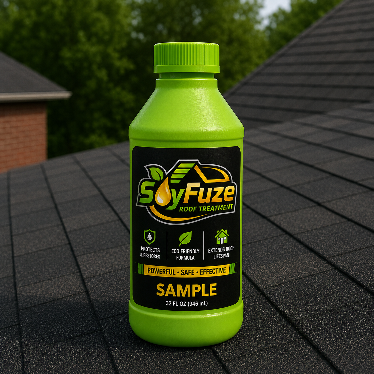 SoyFuze - Soy Oil Roof Rejuvenation Shingle Sample – 32oz Concentrate